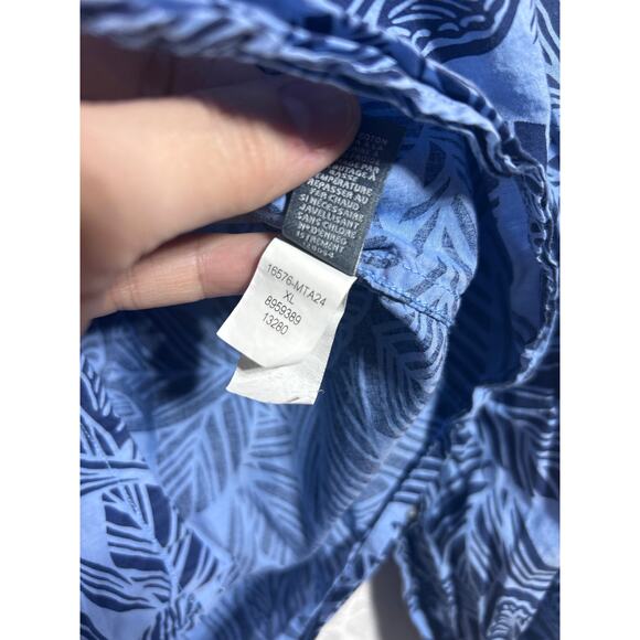 Bonobos Button Up XL Blue Tropical Palm Print Long Sleeve Standard Fit - Picture 9 of 12